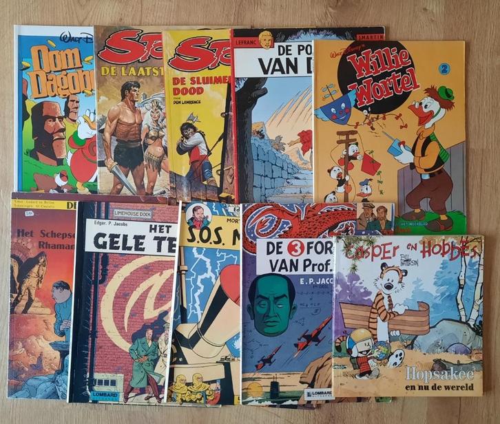 stripboeken een krat vol met 64 stuks, Boeken, Stripboeken, Gelezen, Meerdere stripboeken, Ophalen of Verzenden