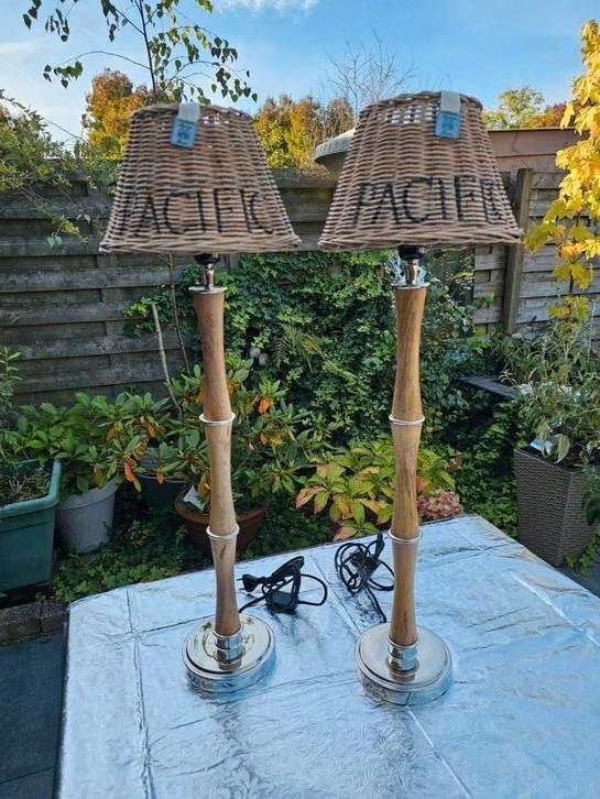 RIVIERA MAISON; 2 PRACHTIGE TAFEL LAMPEN € 175,-, Huis en Inrichting, Lampen | Tafellampen, Zo goed als nieuw, 75 cm of meer, Ophalen of Verzenden