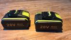2 accus ter vervanging voor Worx 18-20V 5000mAh, Ophalen, Zo goed als nieuw