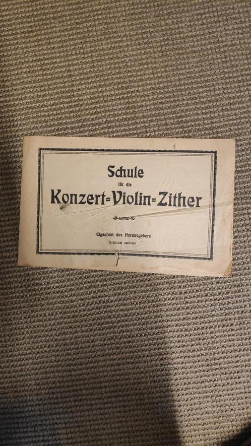 Antiek: Schule für die Konzert=Violin=Zither, serie nr 112, Muziek en Instrumenten, Bladmuziek, Gebruikt, Les of Cursus, Klassiek