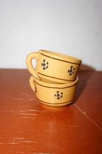vintage Puglia espresso kopjes met typisch bloemenmotief, Ophalen of Verzenden
