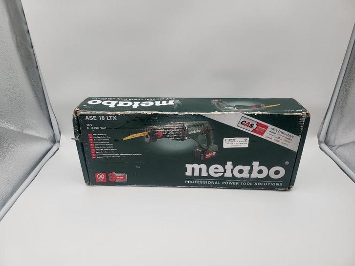 Metabo ASE 18 LTX Reciprozaag LiHD Accu 5.5Ah | Nette Staat, Doe-het-zelf en Verbouw, Gereedschap | Overige machines, Zo goed als nieuw