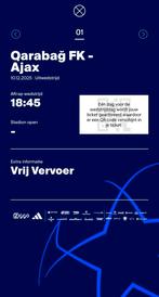 Ticket tekoop qarabag ajax, Tickets en Kaartjes, Evenementen en Festivals, Eén persoon