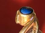 Antieke gouden ring met lapilazu, Sieraden, Tassen en Uiterlijk, Ophalen, Dame, Goud, Kleiner dan 17