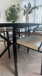 Deens ovale kas20 eettafel zwart, 100 tot 150 cm, 200 cm of meer, Ophalen of Verzenden, Zo goed als nieuw