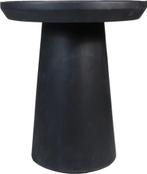 HSM Collection-Ronde Bijzettafel Drum-45x45x50-Zwart-Mango, Huis en Inrichting, Overige materialen, Minder dan 50 cm, 50 tot 75 cm