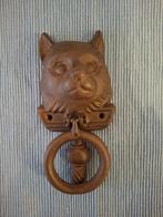 Mooie ijzeren deurklopper in de vorm van een kat / poezekop, Ophalen of Verzenden