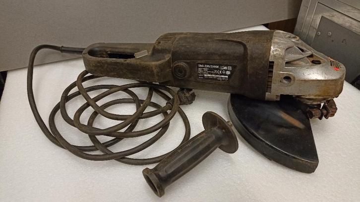 Haakse slijper Topcraft TAG-230/2100K, schakelaar defect, Doe-het-zelf en Verbouw, Gereedschap | Slijpmachines, Gebruikt, Haakse handslijpmachine