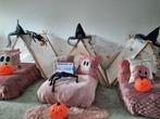 Halloween /Tipi slaapfeestje /kinderfeestje / tipitent/Pink, Ophalen, Zo goed als nieuw, Halloween of Griezel