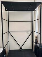 Open kleidingkast (metaal-hout, zwart), Huis en Inrichting, Ophalen, Gebruikt, 50 tot 100 cm, Metaal