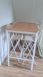 Ikea Tommaryd Bartafel wit met 4 inklapbare stoelen zgan, Huis en Inrichting, Tafels | Statafels, Ophalen, Zo goed als nieuw