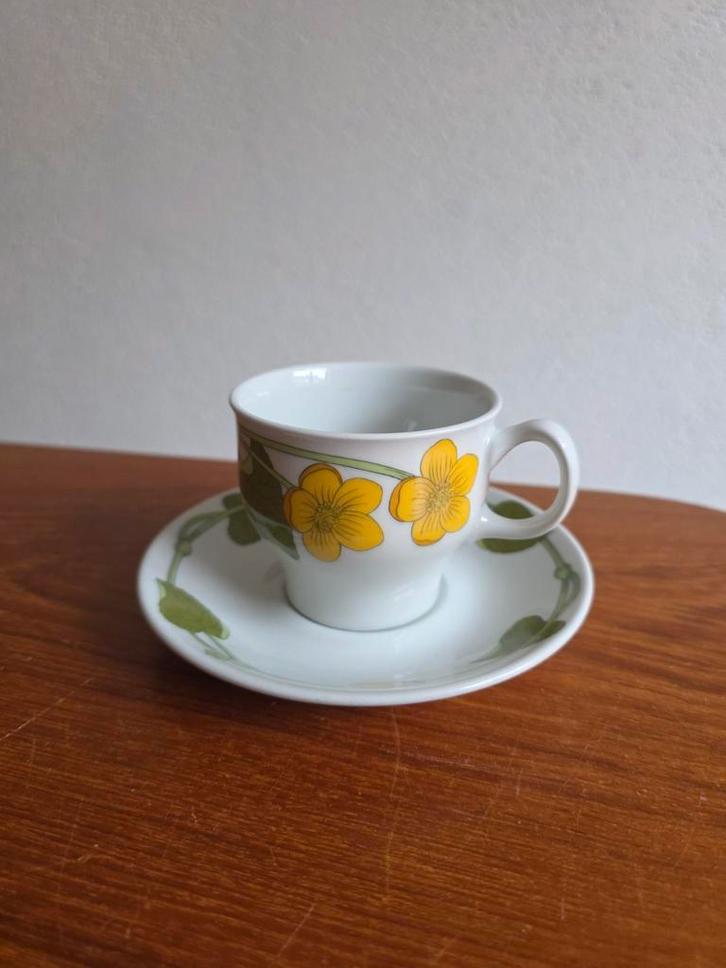 Vintage- Figgjo Bekkeblom Kop en Schotel, Huis en Inrichting, Keuken | Servies, Zo goed als nieuw, Kop(pen) en/of Schotel(s), Overige stijlen