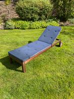 Houten verstelbaar ligbed met kussen, Tuin en Terras, Ophalen, Gebruikt, Hout, Verstelbaar