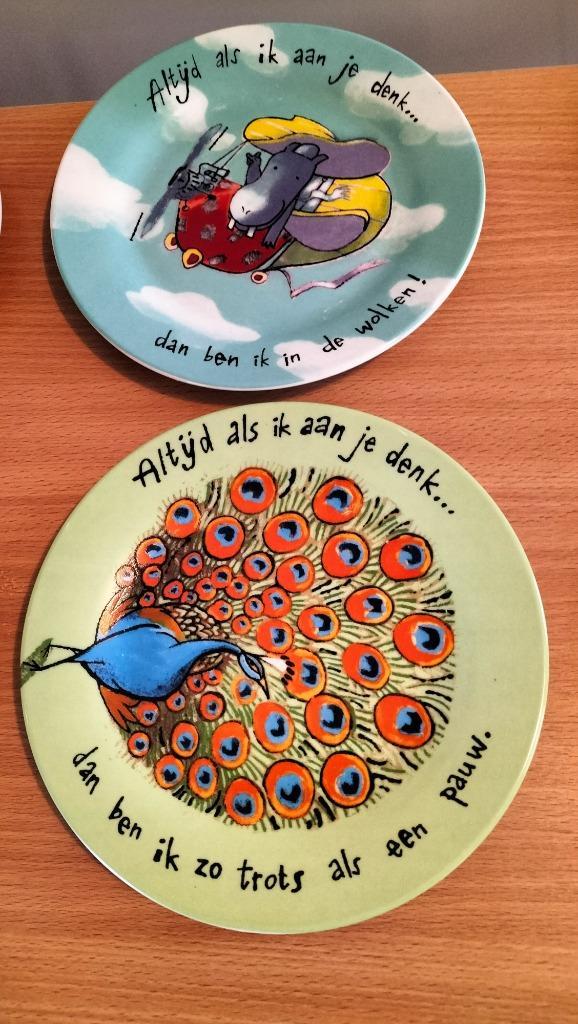 1 Douwe Egberts bordje met Pauw .Nieuw., Huis en Inrichting, Keuken | Servies, Nieuw, Bord(en), Overige stijlen, Ophalen of Verzenden