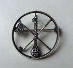 Jaren '40 / '50 zilveren Hole-in-One golf broche, Ophalen of Verzenden, Zilver, Broche
