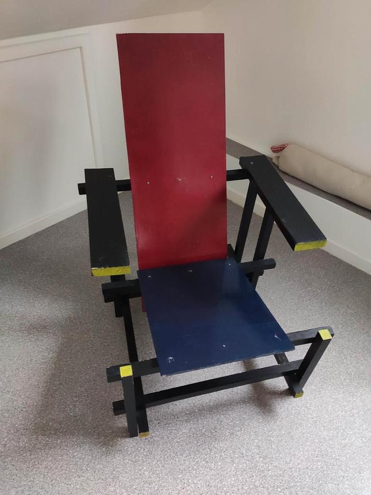 'Rietveld' Stoel - Icoon van De Stijl, Huis en Inrichting, Stoelen, Gebruikt, Eén, Hout, Overige kleuren, Ophalen