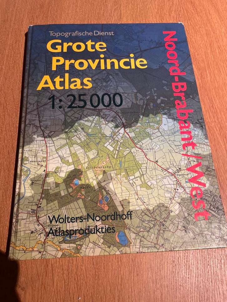 Grote Provincie Atlas Noord-Brabant 1:25000, Boeken, Atlassen en Landkaarten, Gelezen, Bosatlas, Nederland, 1800 tot 2000, Ophalen of Verzenden