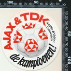 Sticker: Ajax - TDK - De kampioenen, Verzamelen, Stickers, Ophalen of Verzenden, Zo goed als nieuw, Sport