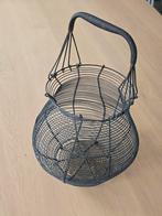 Prachtige grote antieke Franse eiermand / Draadmand €22,50, Ophalen of Verzenden