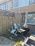 parasol met voet 1x gebruikt, Ophalen, Kantelbaar, 2 tot 3 meter, Zweefparasol