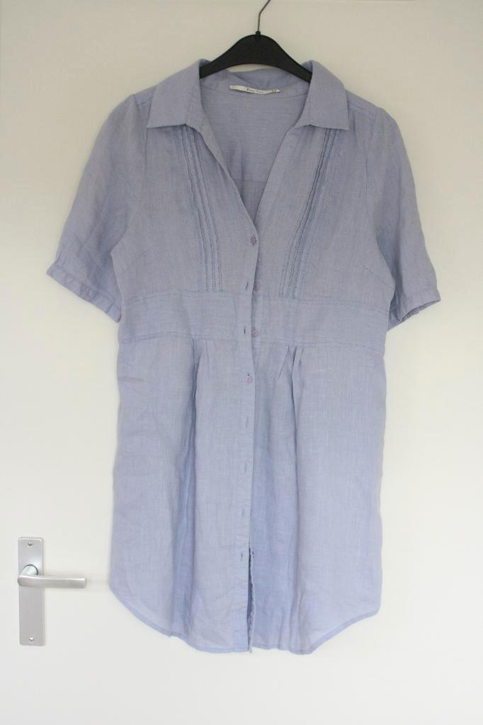 Linnen Part Two jurk maat 36, Kleding | Dames, Jurken, Zo goed als nieuw, Maat 38/40 (M), Blauw, Boven de knie, Verzenden