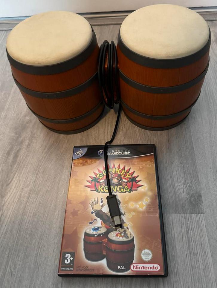 Donkey Konga - Gamecube, Spelcomputers en Games, Games | Nintendo GameCube, Zo goed als nieuw, Muziek, 2 spelers, Vanaf 3 jaar
