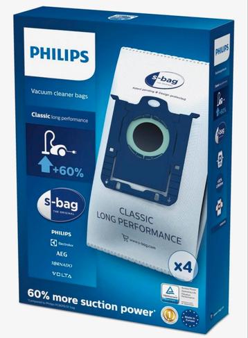 NIEUW! Philips S-Bag stofzuigerzak 4 stuks €10,99 beschikbaar voor biedingen