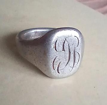 WO1 WW1  trench art ring  "B" beschikbaar voor biedingen