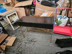 Zwarte sadietable  met ijzer  frame relaxdays, Huis en Inrichting, Tafels | Sidetables, 25 tot 50 cm, Rond, Ophalen