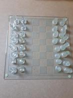 schaakspel van glas, Hobby en Vrije tijd, Gezelschapsspellen | Bordspellen, Een of twee spelers, Ophalen, Zo goed als nieuw, Diverse