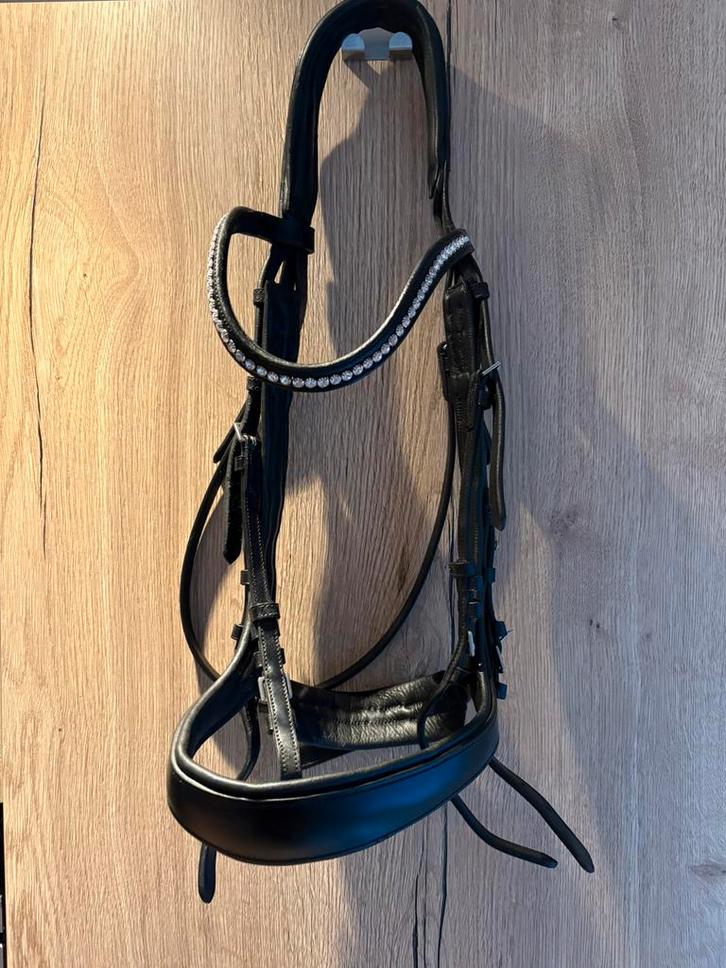 Stang en Trens Schockemöhle Equitus Gamma Zwart zgan FULL, Dieren en Toebehoren, Paarden en Pony's | Hoofdstellen en Tuigage, Zo goed als nieuw