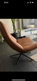 Mooie leren draai Fauteuil, Ophalen of Verzenden, Zo goed als nieuw, Bruin, Eén