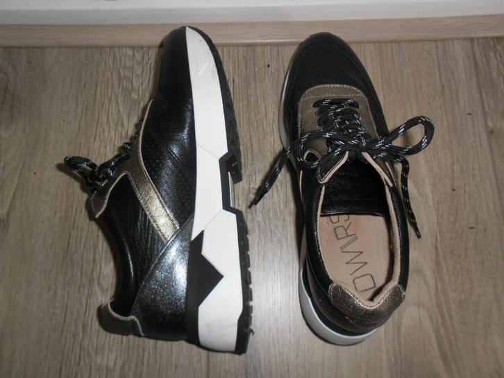 DWRS Metallic Sneakers Sydney Zwart/Goud/Zilver Maat 40, Kleding | Dames, Schoenen, Zo goed als nieuw, Sneakers of Gympen, Zwart