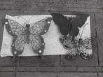 3 Prachtige metalen vlinders, als decoratie in de tuin., Tuin en Terras, Tuinwanddecoratie, Gebruikt, Ophalen