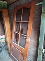 Paneeldeur met glas, Doe-het-zelf en Verbouw, Deuren en Horren, Ophalen, Gebruikt, 80 tot 100 cm, Binnendeur
