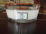 WoodWick Hearthwick Ellipse Geurkaars "WHITE TEAK", Overige materialen, Nieuw, Ophalen of Verzenden, Crème
