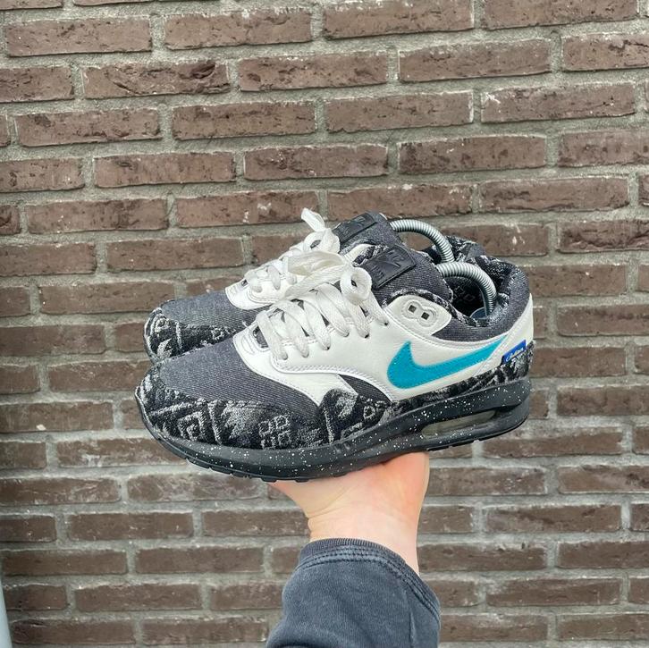 Nike Air Max 1 iD Pendleton Print Denim Shoosh, Kleding | Heren, Schoenen, Zo goed als nieuw, Sneakers of Gympen, Overige kleuren