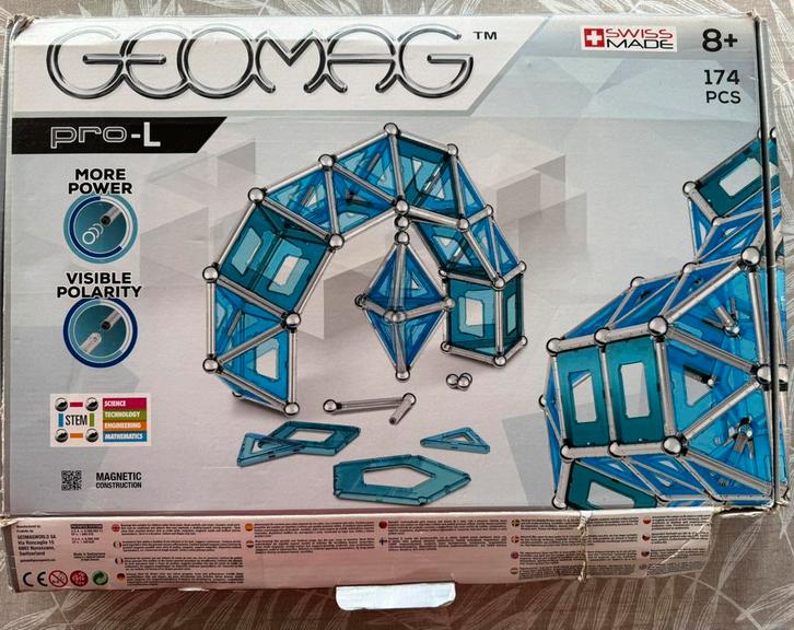 Geomag Pro-L 8+ 174+ stuks, Kinderen en Baby's, Speelgoed | Educatief en Creatief, Zo goed als nieuw, Bouwen, Ontdekken, Ophalen of Verzenden