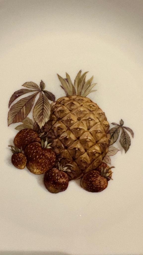 Vier vintage Fürstenberg bordjes – jaren 50/60, Huis en Inrichting, Keuken | Servies, Zo goed als nieuw, Bord(en), Overige stijlen