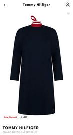 Tommy Hilfiger blauwe jurk met sjieke strik in nek, Maat 38/40 (M), Blauw, Ophalen of Verzenden, Zo goed als nieuw