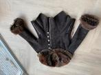 Suede korte bontjas dames, Kleding | Dames, Jassen | Winter, Ophalen, Bruin, Jean guise, Maat 36 (S)