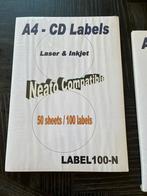 2x verpakking a 100 CD labels / stickers, Nieuw, Overige typen, Ophalen of Verzenden