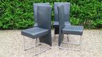Rolf Benz leren stoelen. Model 7400., Gebruikt, Zwart, Leer, Ophalen of Verzenden