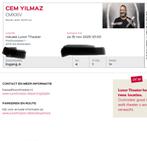 2kaartjes Cem Yilmaz 15-11-2025 zitplaatsen voor het podium, Twee personen, November