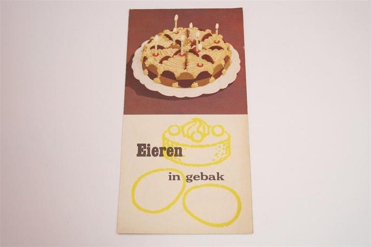 Reclameboekje Eieren in Gebak [Jaren '60] — Uitklapbaar, Boeken, Kookboeken, Gelezen, Ophalen of Verzenden