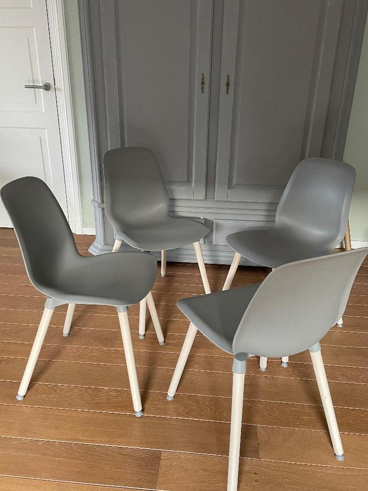 IKEA Grönsta stoelen, Huis en Inrichting, Stoelen, Gebruikt, Vier, Kunststof, Grijs, Ophalen