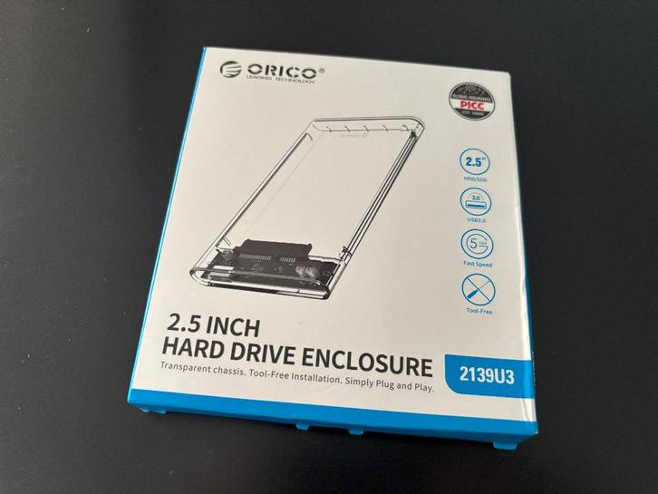 Orico HDD/SSD behuizing SATA - USB3.2, Computers en Software, Harde schijven, Nieuw, Laptop, Extern, USB, Ophalen of Verzenden