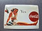 coca-cola 2 metale reclamebordjes, Ophalen of Verzenden, Gebruikt, Reclamebord