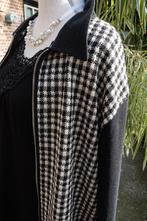 warme ecru met zwarte winter vest mt 44-46 - L, Ophalen of Verzenden, Zo goed als nieuw, Maat 46/48 (XL) of groter, Zwart