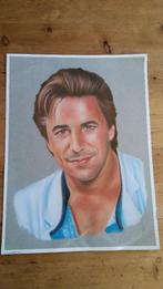 Don Johnson Miami Vice vintage tekening print afbeelding 3, Verzamelen, Ophalen of Verzenden, Gebruikt, Overige typen